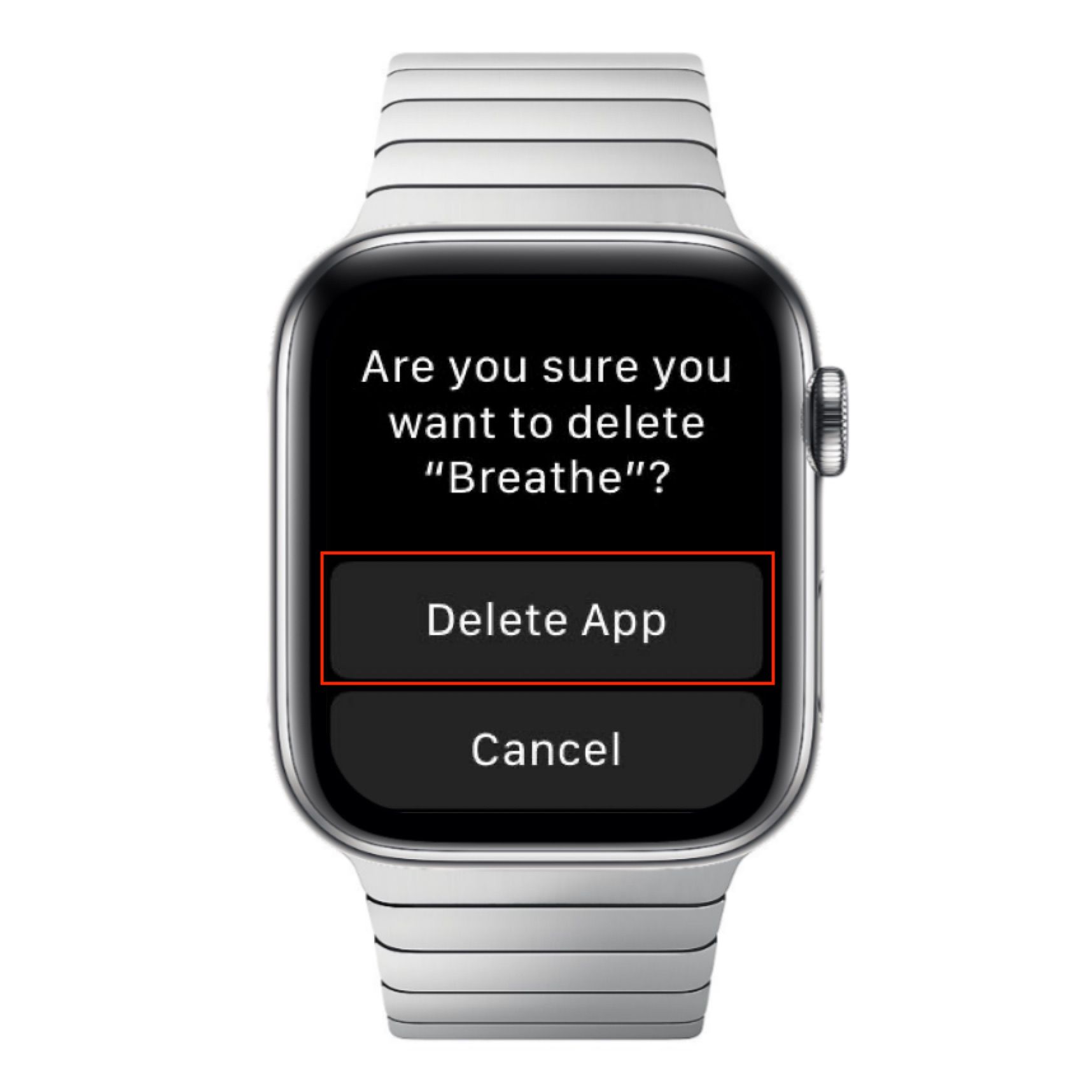 how to delete an app from Apple Watch