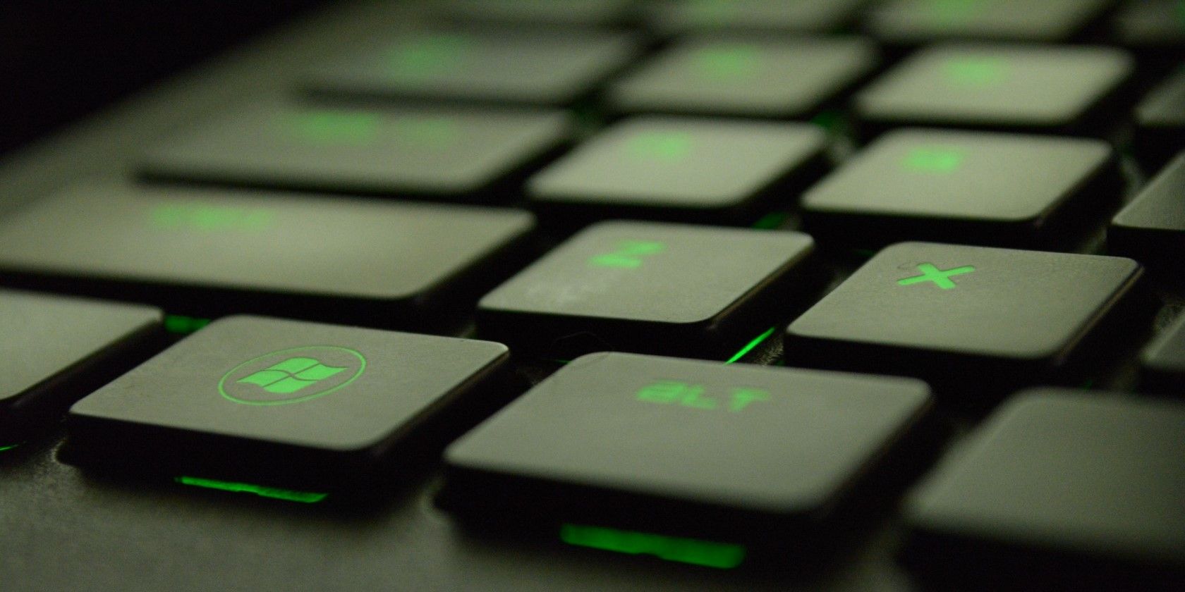 green keyboard backlit