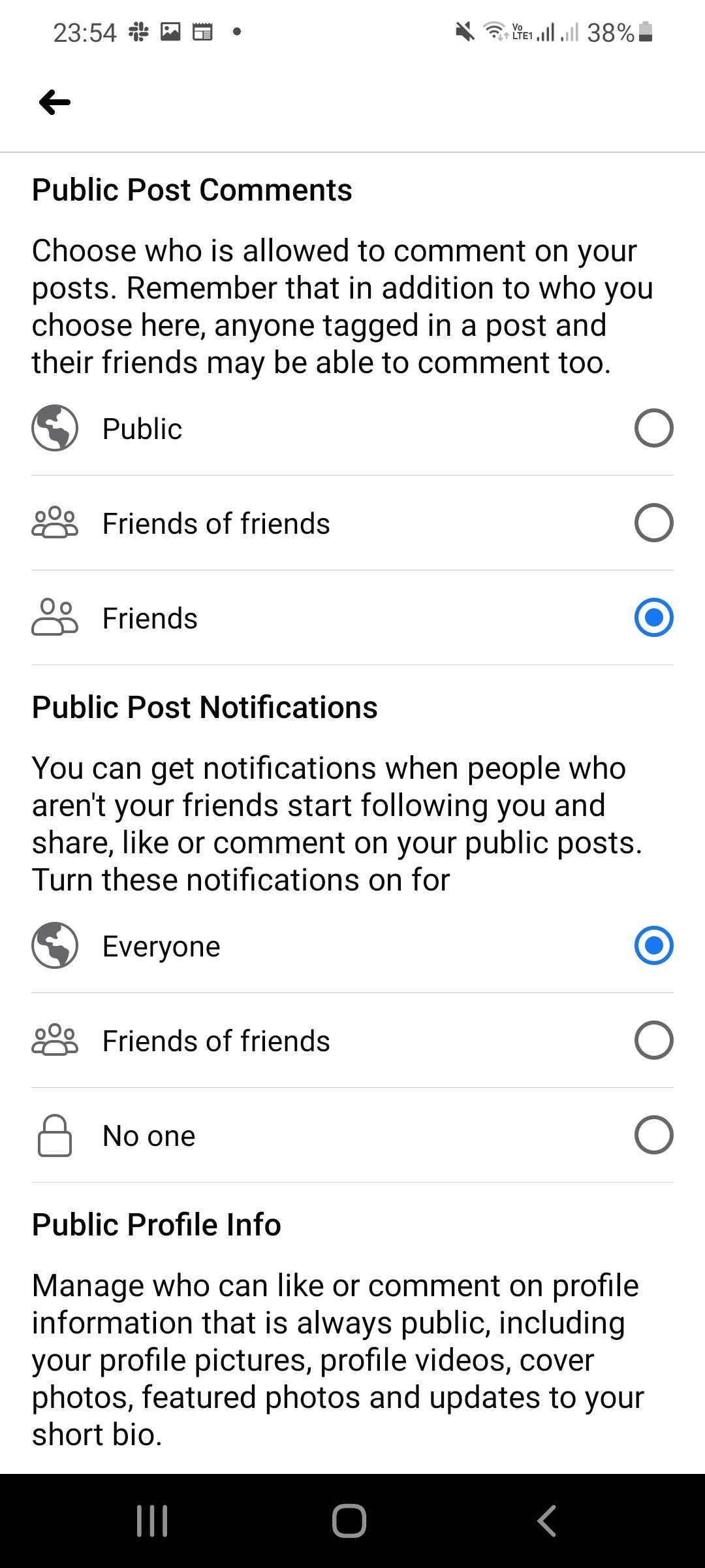 facebook public post settings