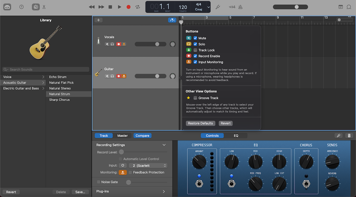 Iphone garageband how to select input fighthrom