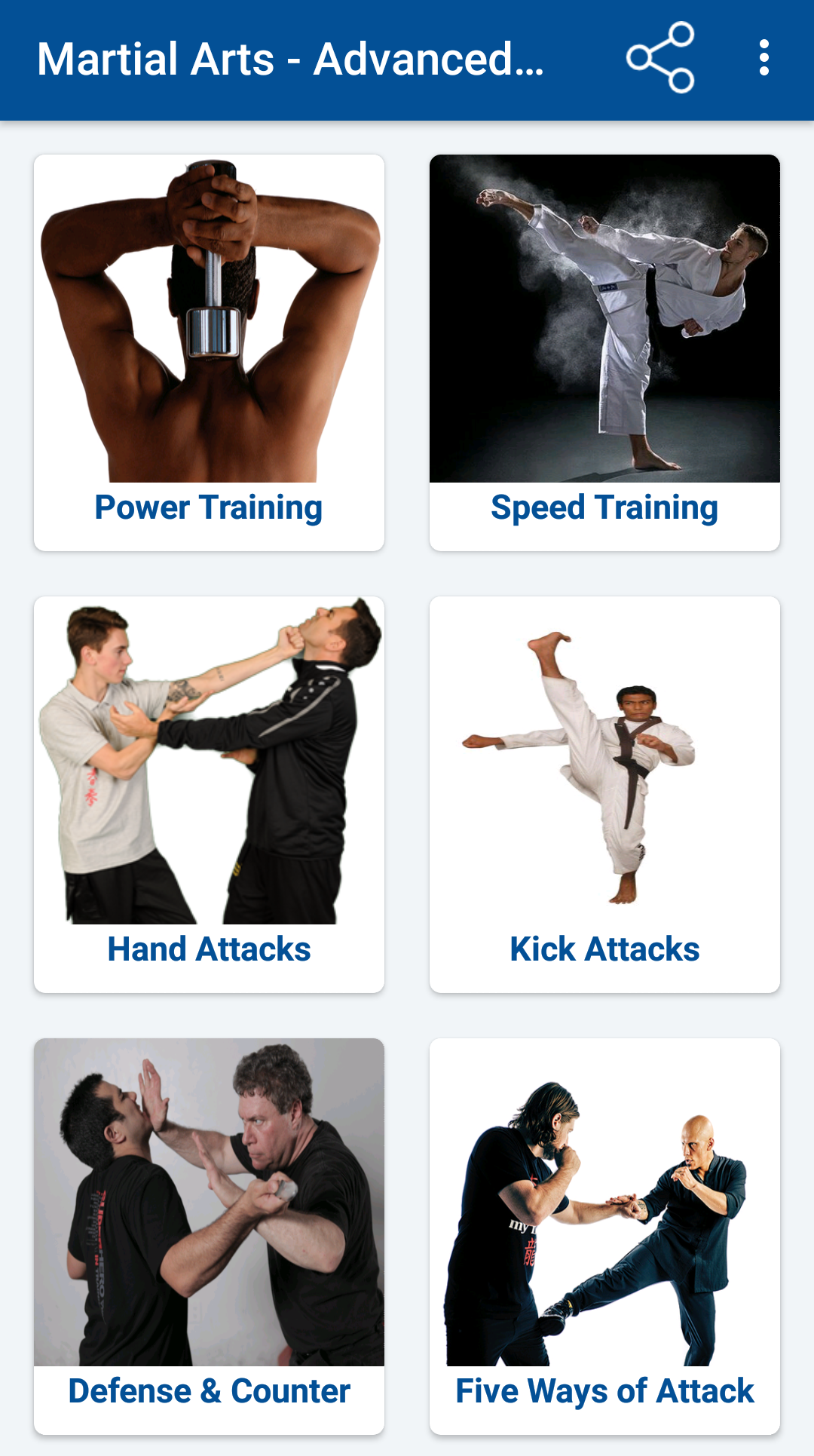 Martial Arts Advanced Techniques Options