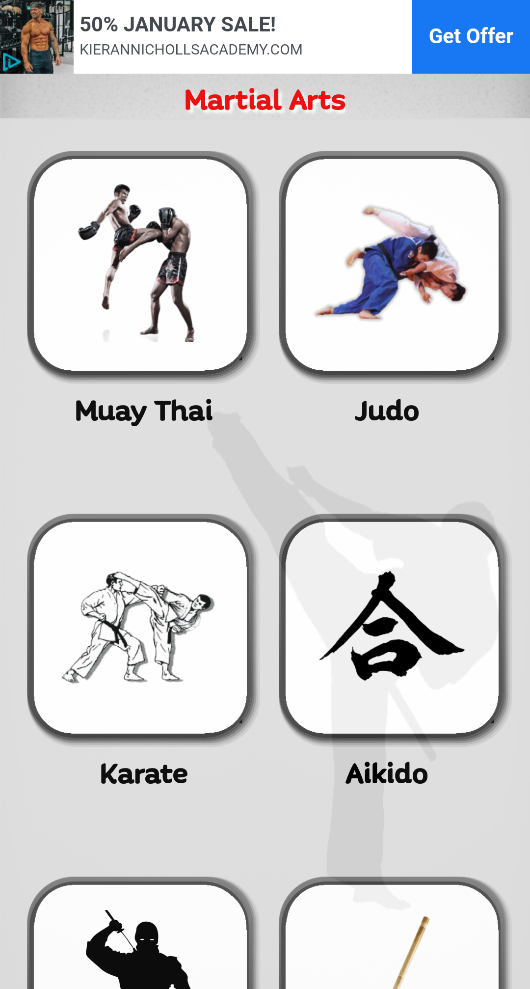 Martial Arts Training and Workouts App Options
