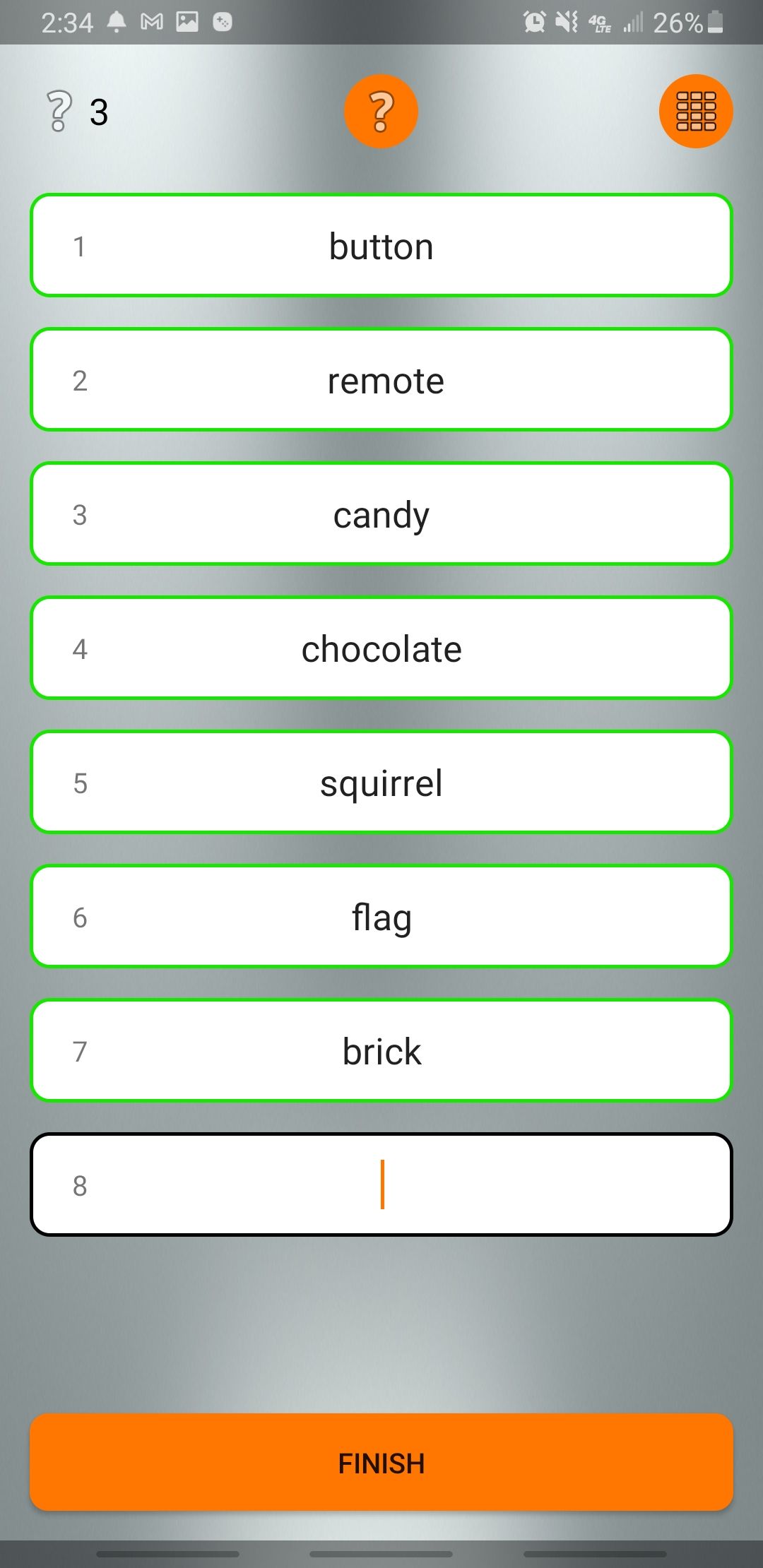 mnemonist app answers screen