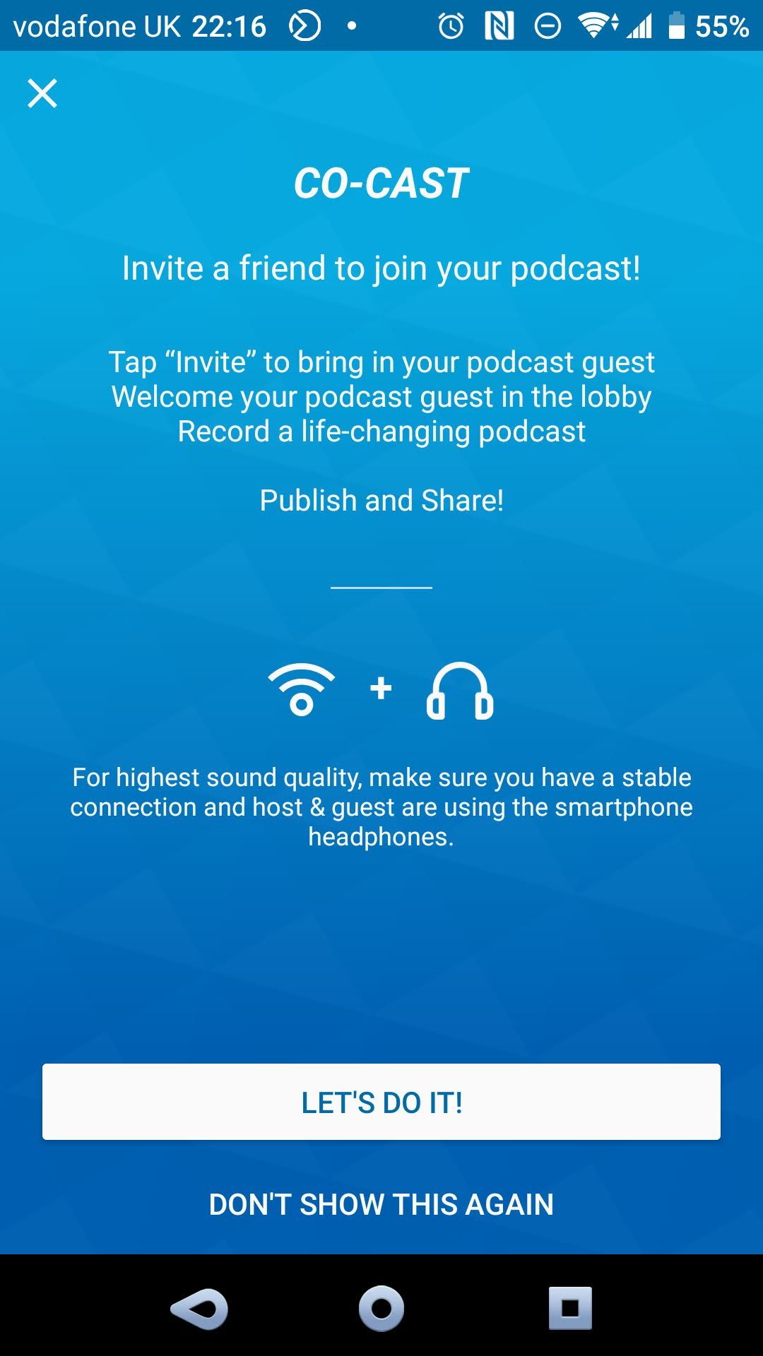 Create a podcast on Android with Podomatic