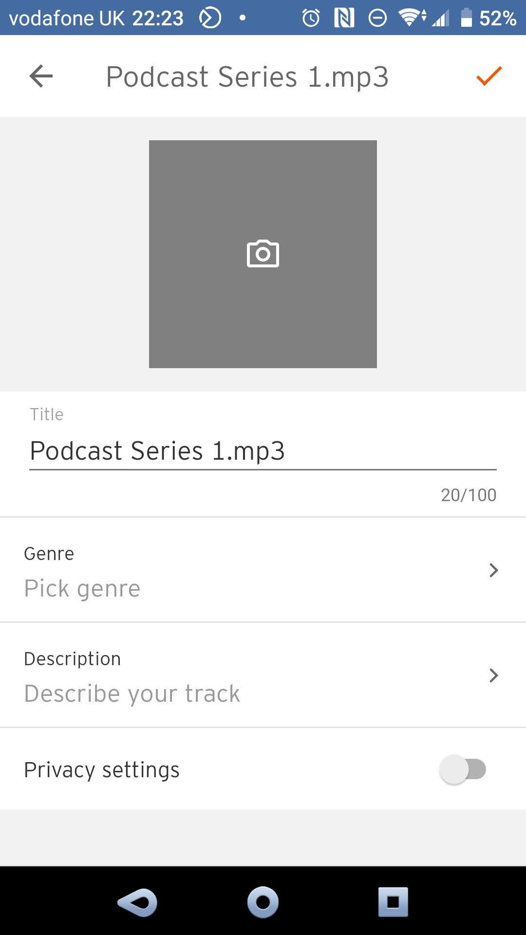 Upload a podcast on Android with Soundcloud