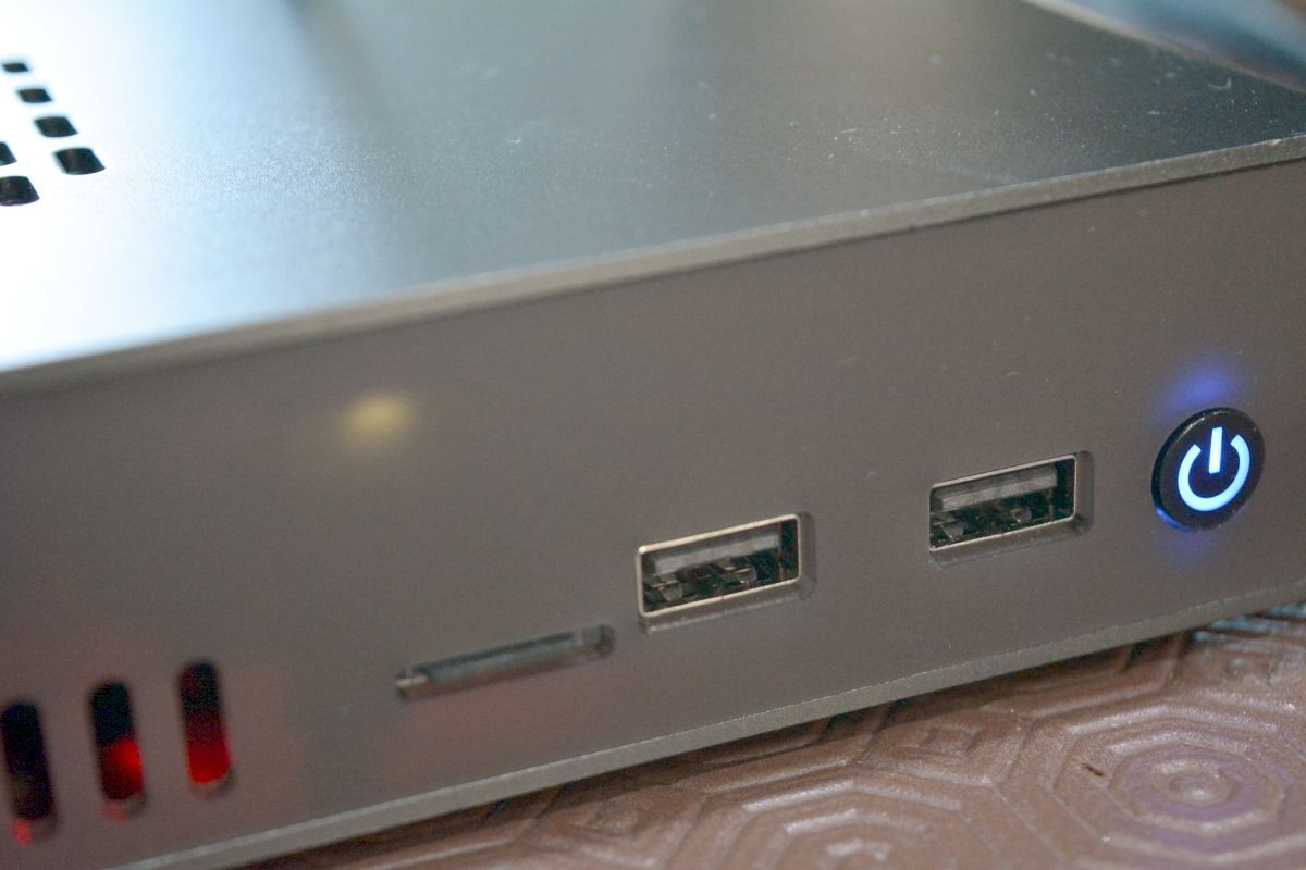 DeskPi Pro Raspberry Pi case front USB