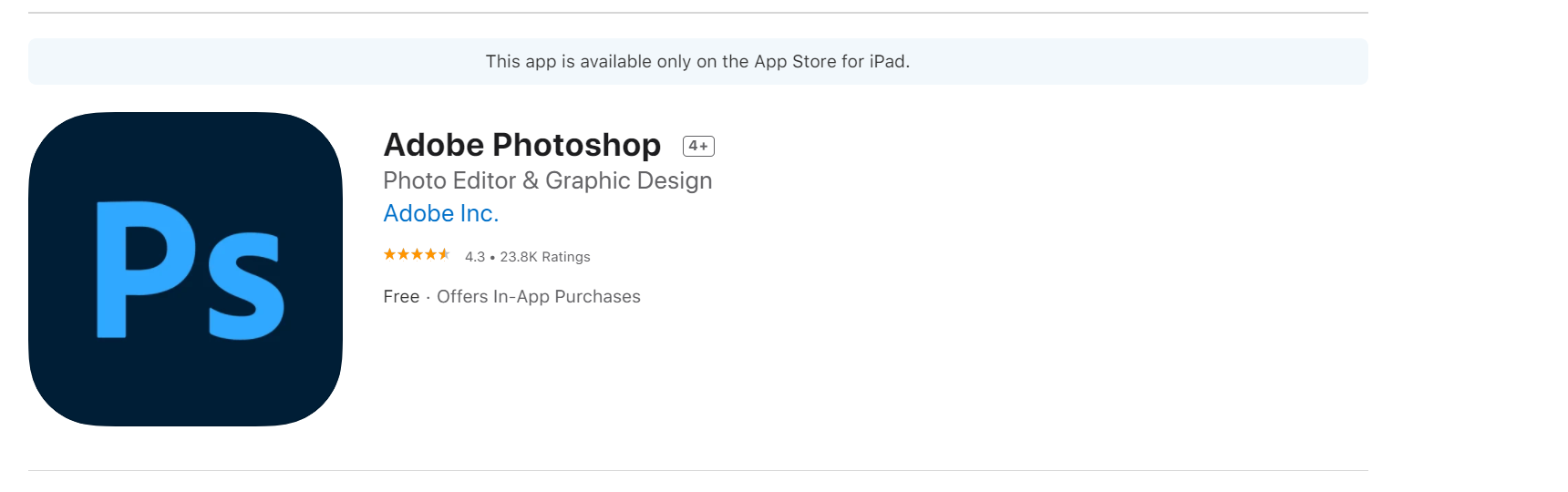 photoshop App Store
