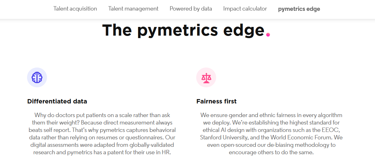 Pymetrics Talent Acquisition Software
