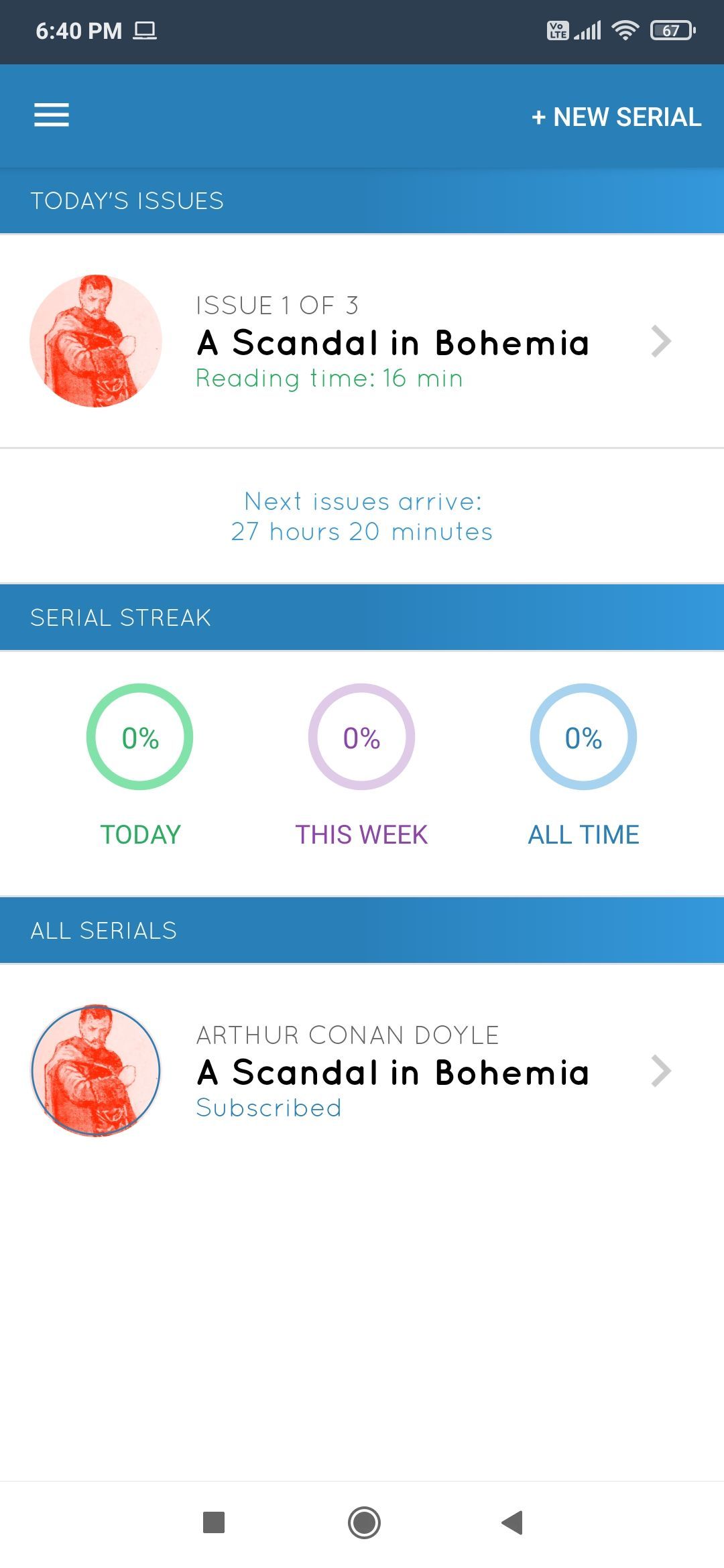 Serial Reader tracks your reading stats