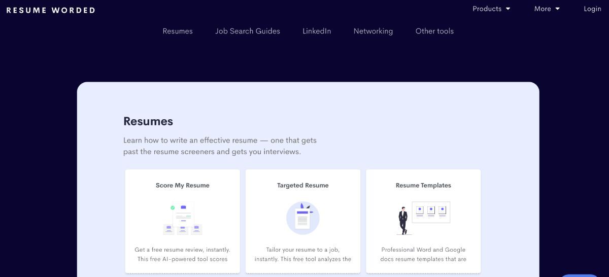 Resume Worded's Career Tools is a treasure chest of ways to improve your CV