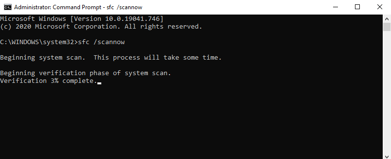 run sfc command to remove error 0x80070005