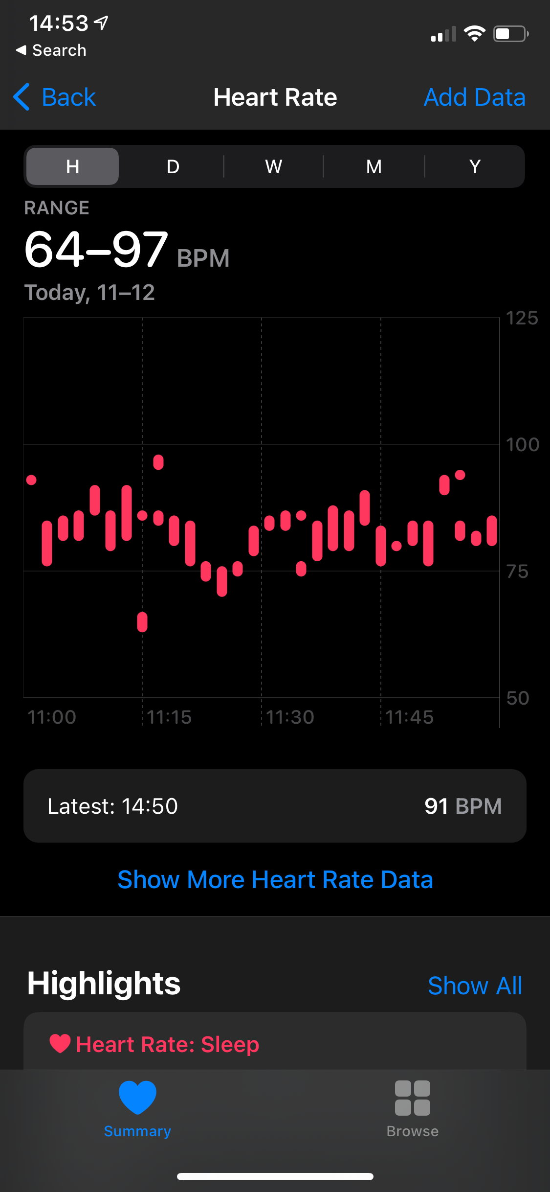 mifit screenshot apple health heart rate