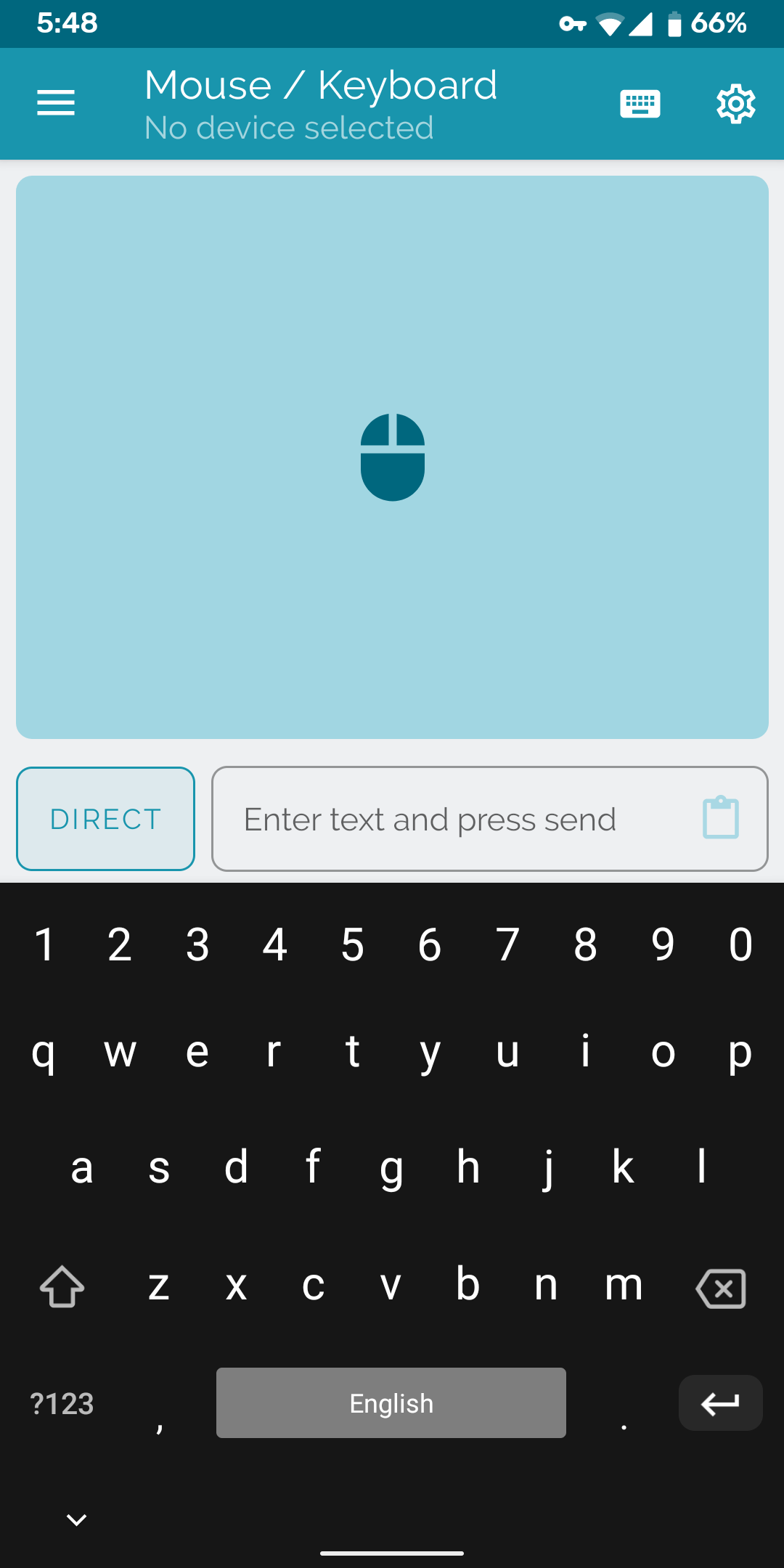Serverless Android remote keyboard