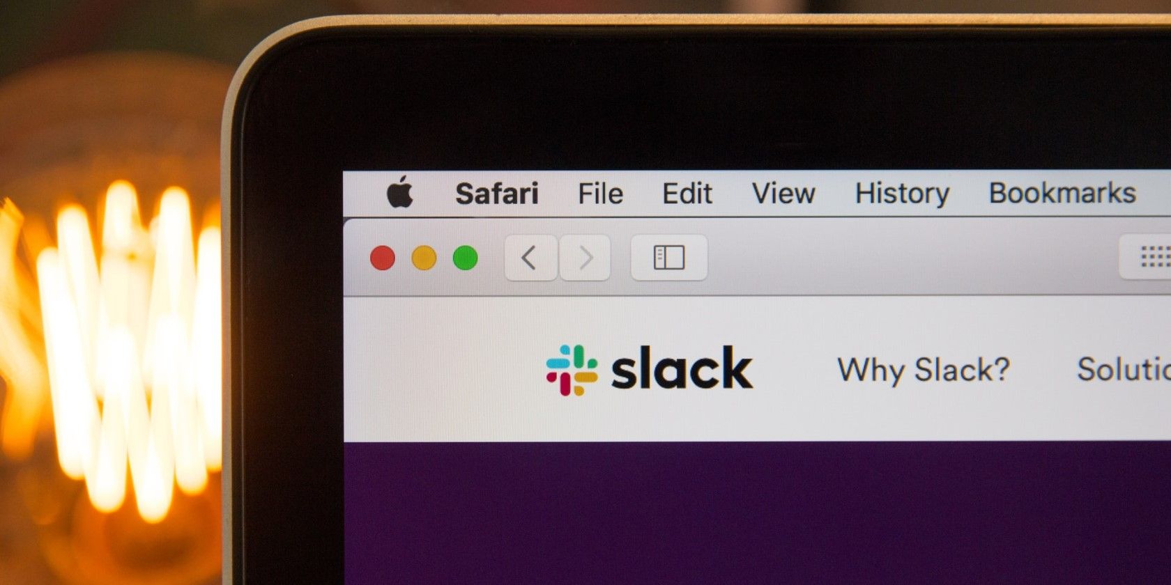 Slack on a Mac Computer