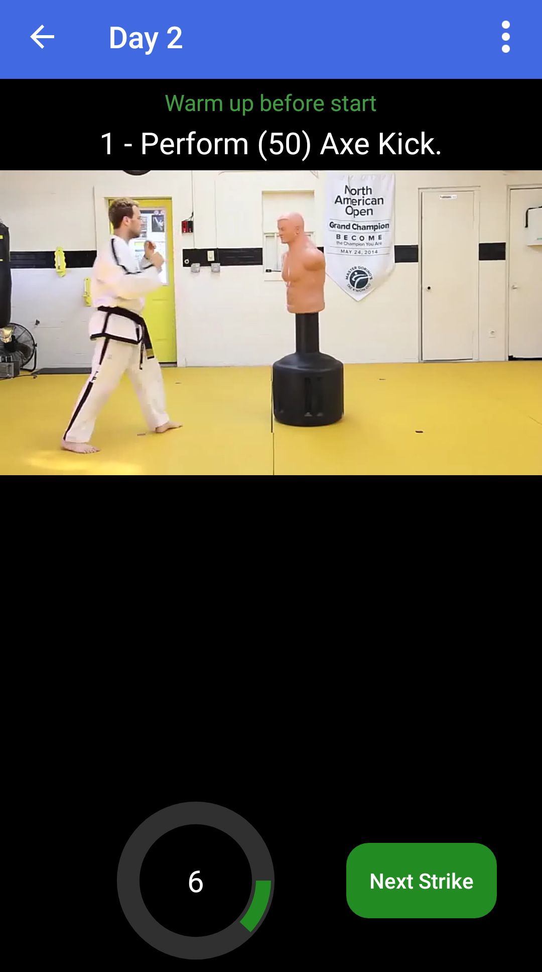 Taekwondo Training App Kick Demonstration