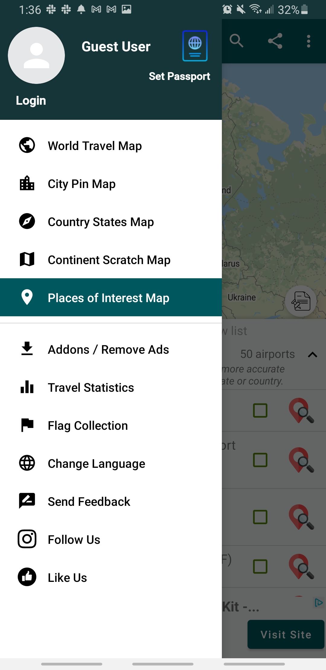 travel mapper app features