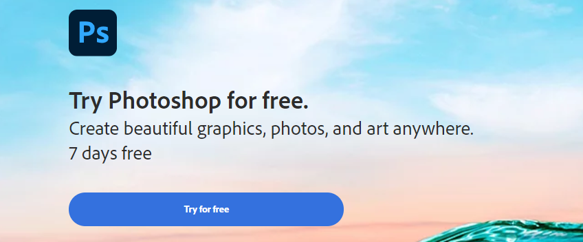 Try Photoshop for free image