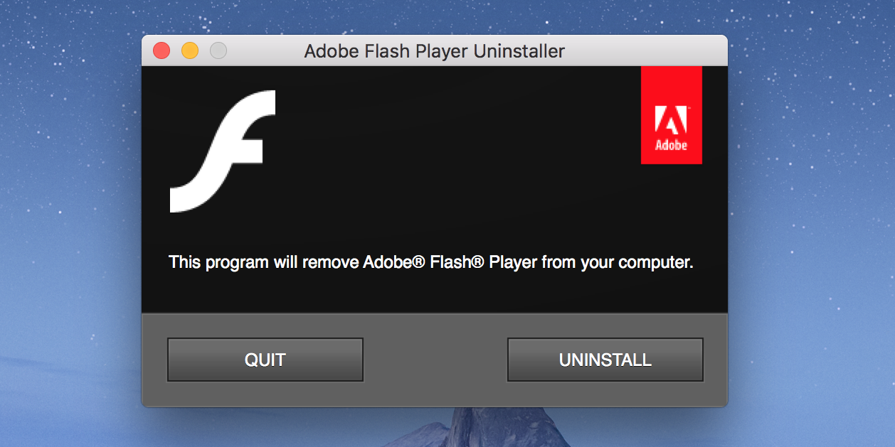 uninstall flash player mac