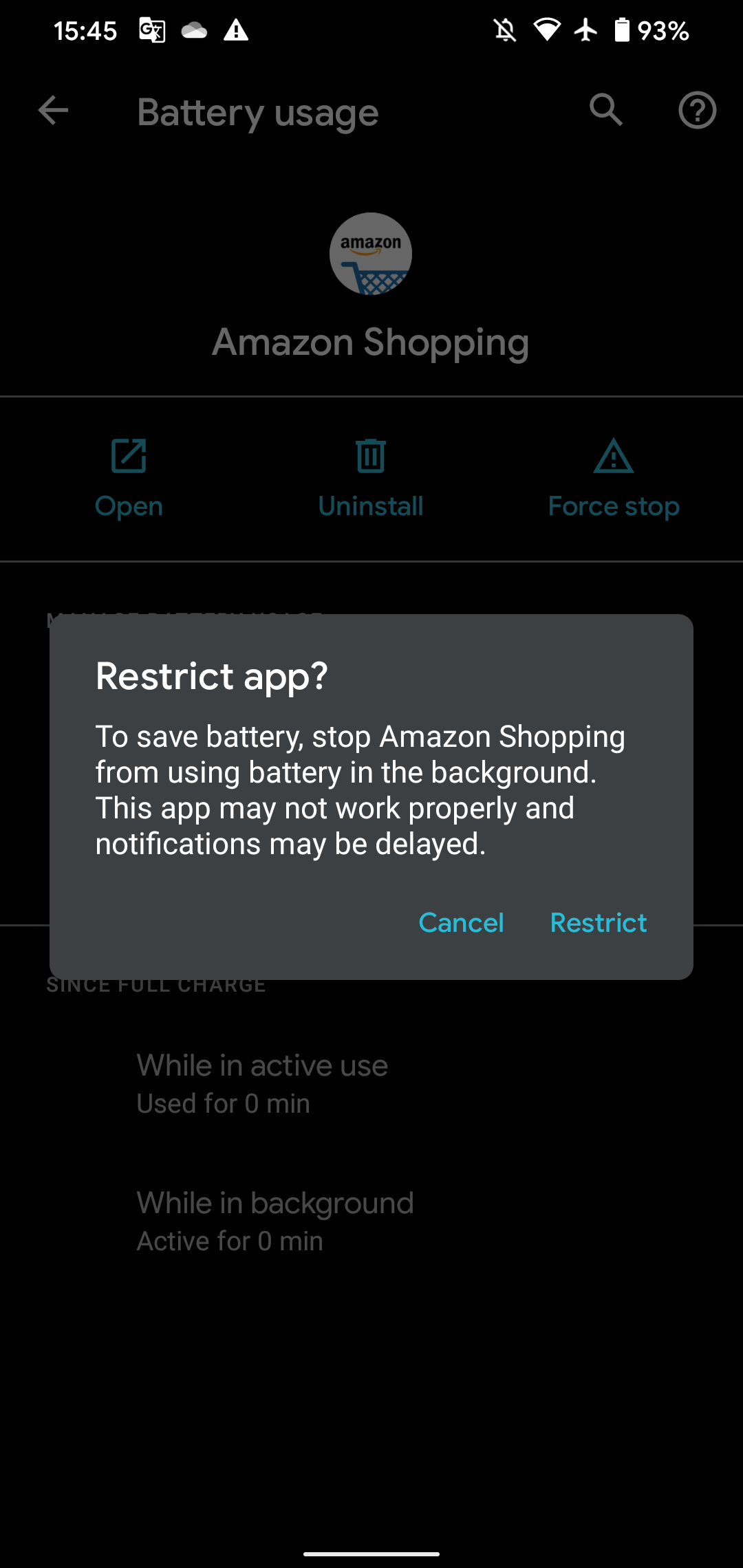 Android confirma aplicativo de restrição de bateria