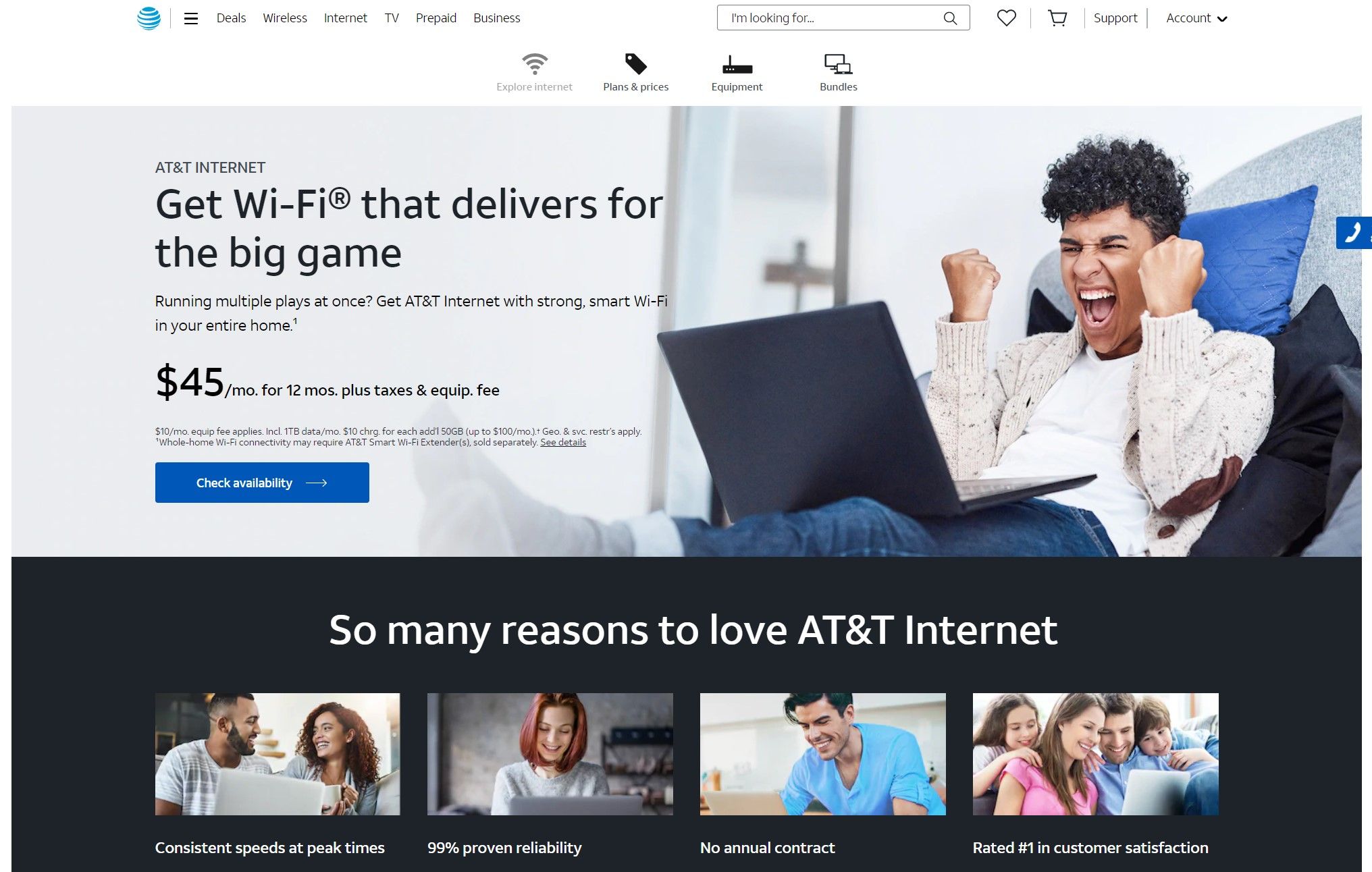 AT&T Internet Website