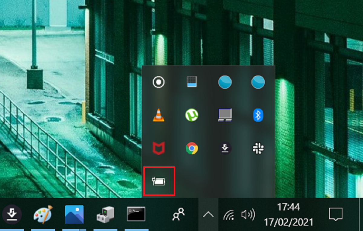 Battery Icon Hidden in System Tray