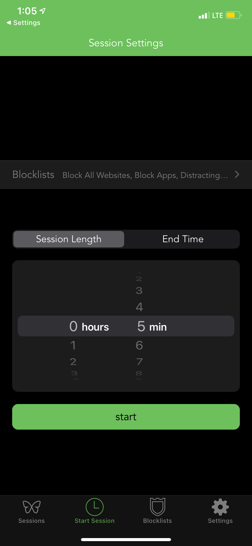 Freedom app timer