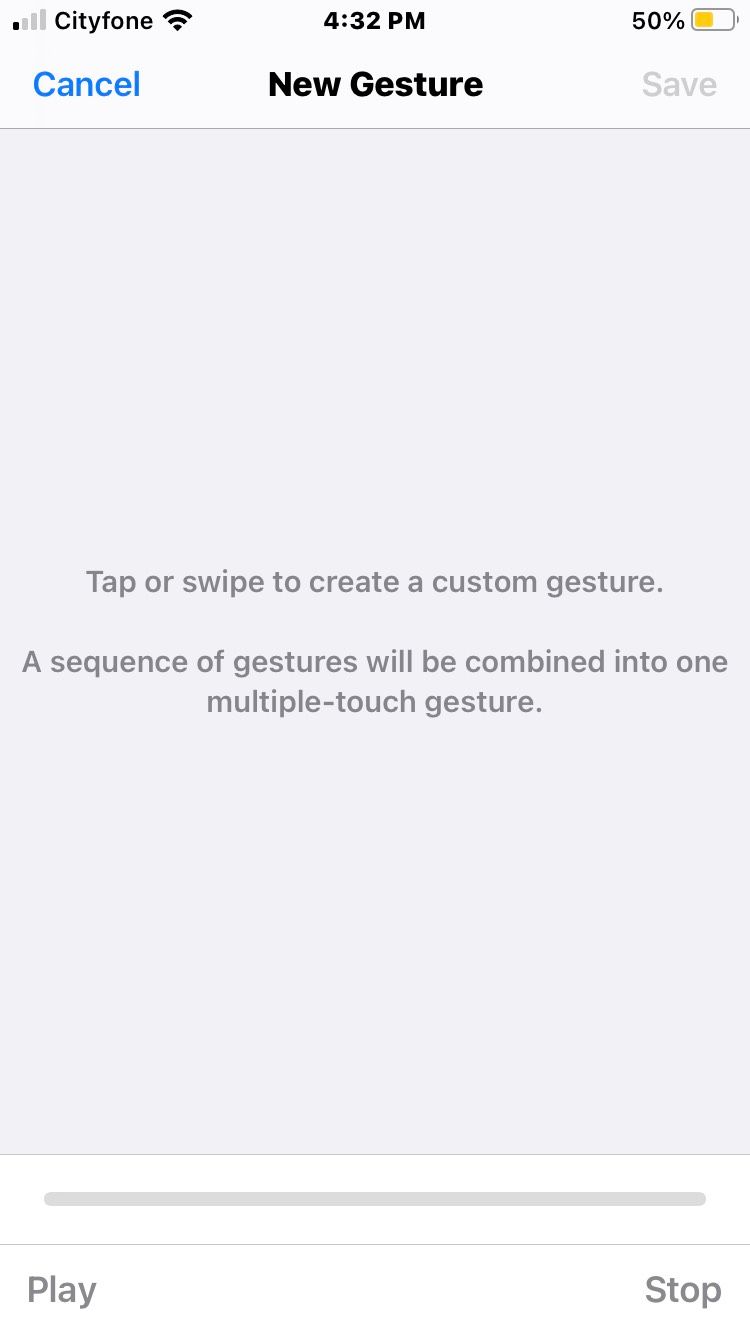 Screenshot of Apple Custom Gesture Maker