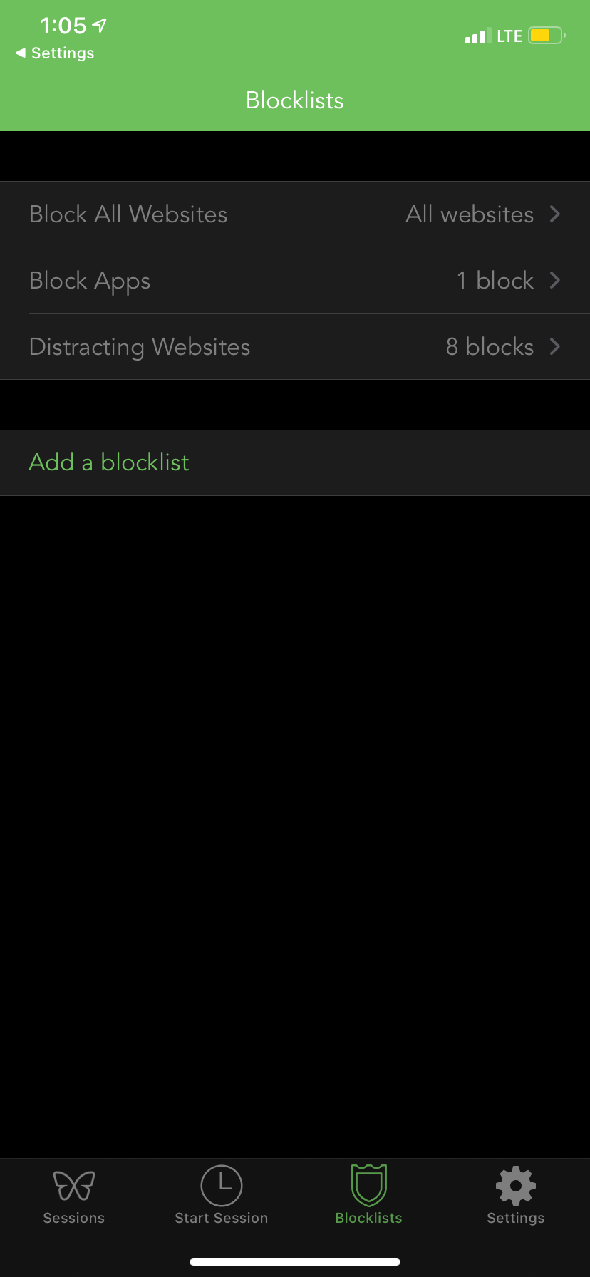 Freedom app block