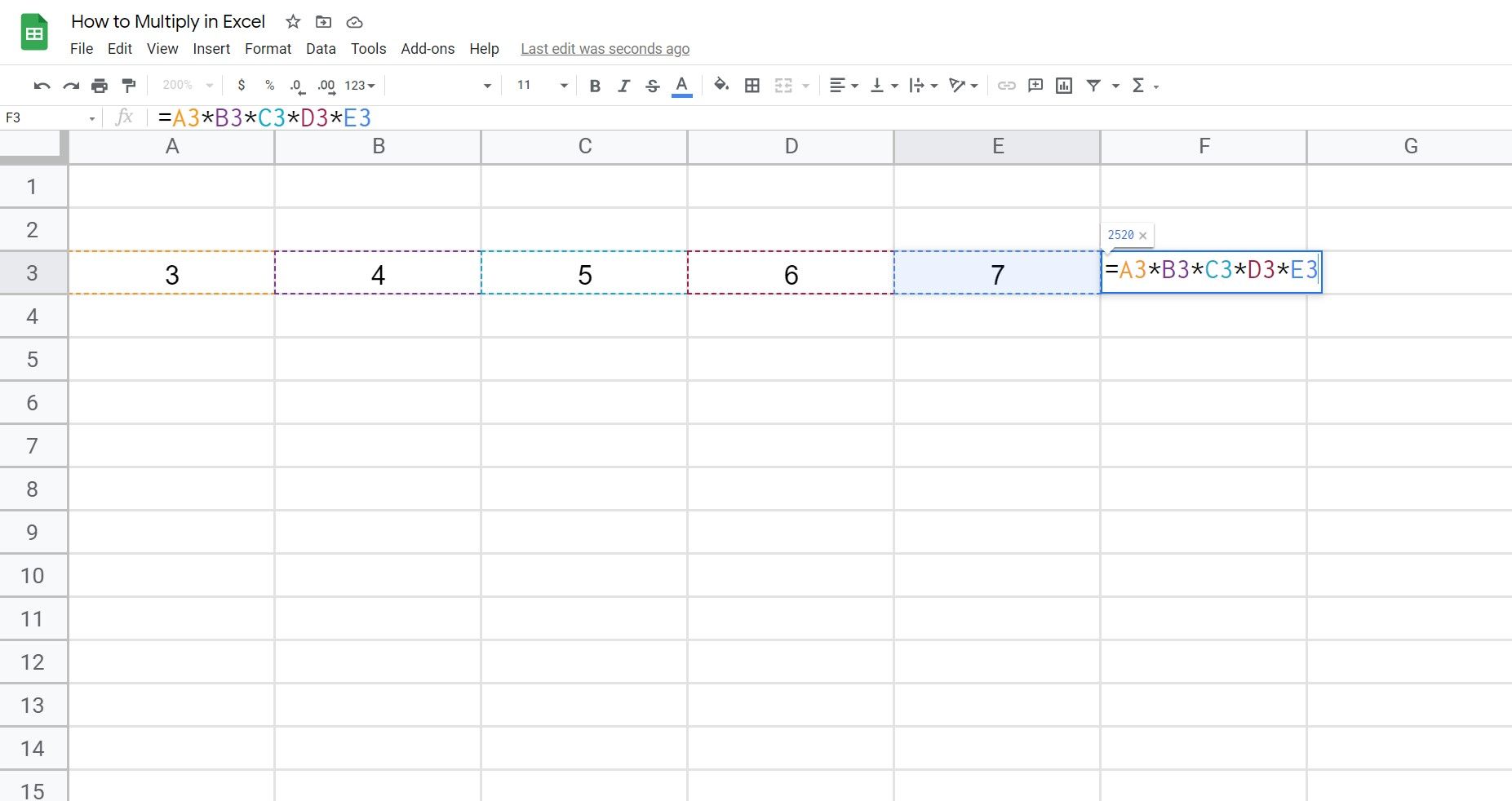 How to Multiply in Excel