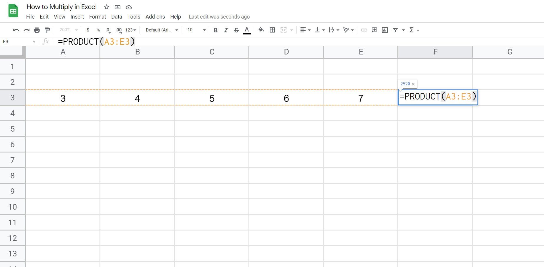 How To Multiply In Excel 2771