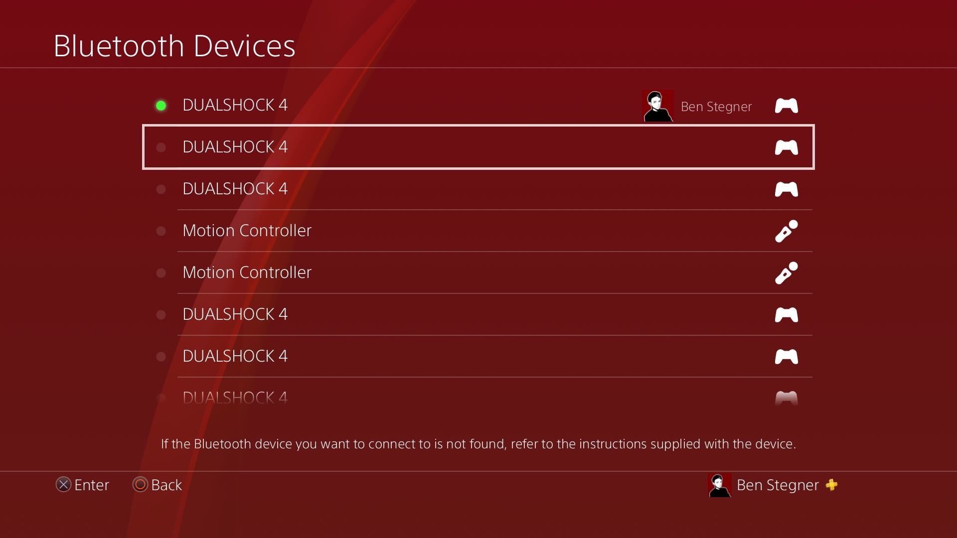 PS4 Forget Devices