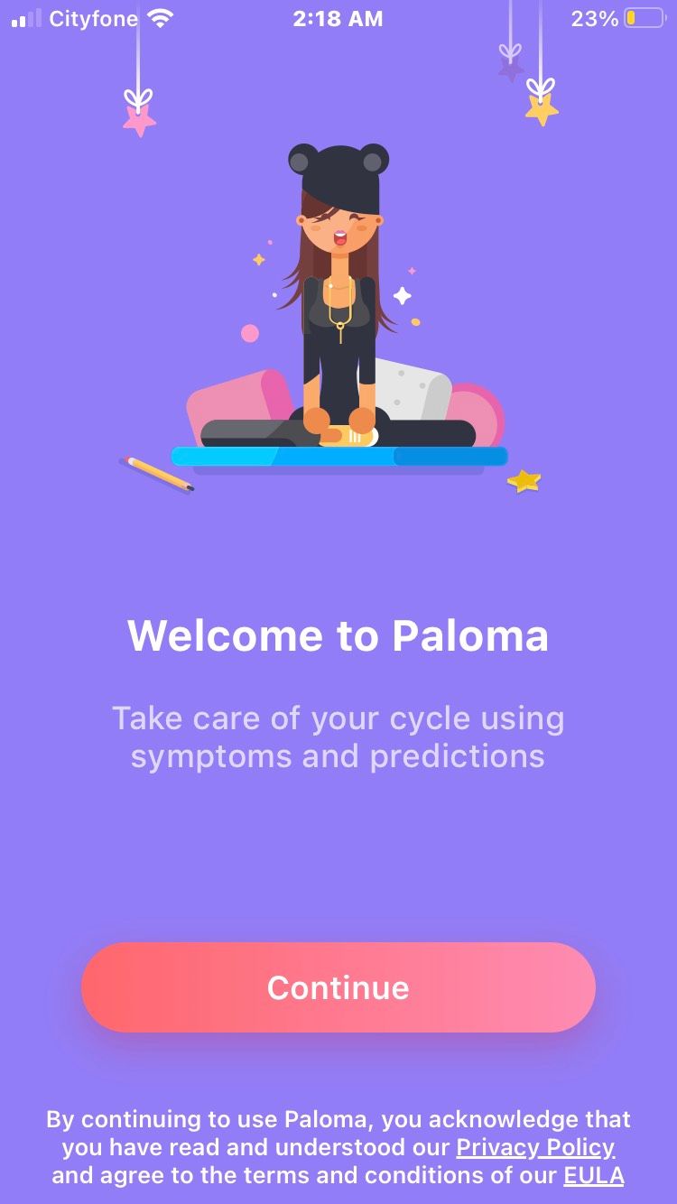 Paloma initial screenshot.