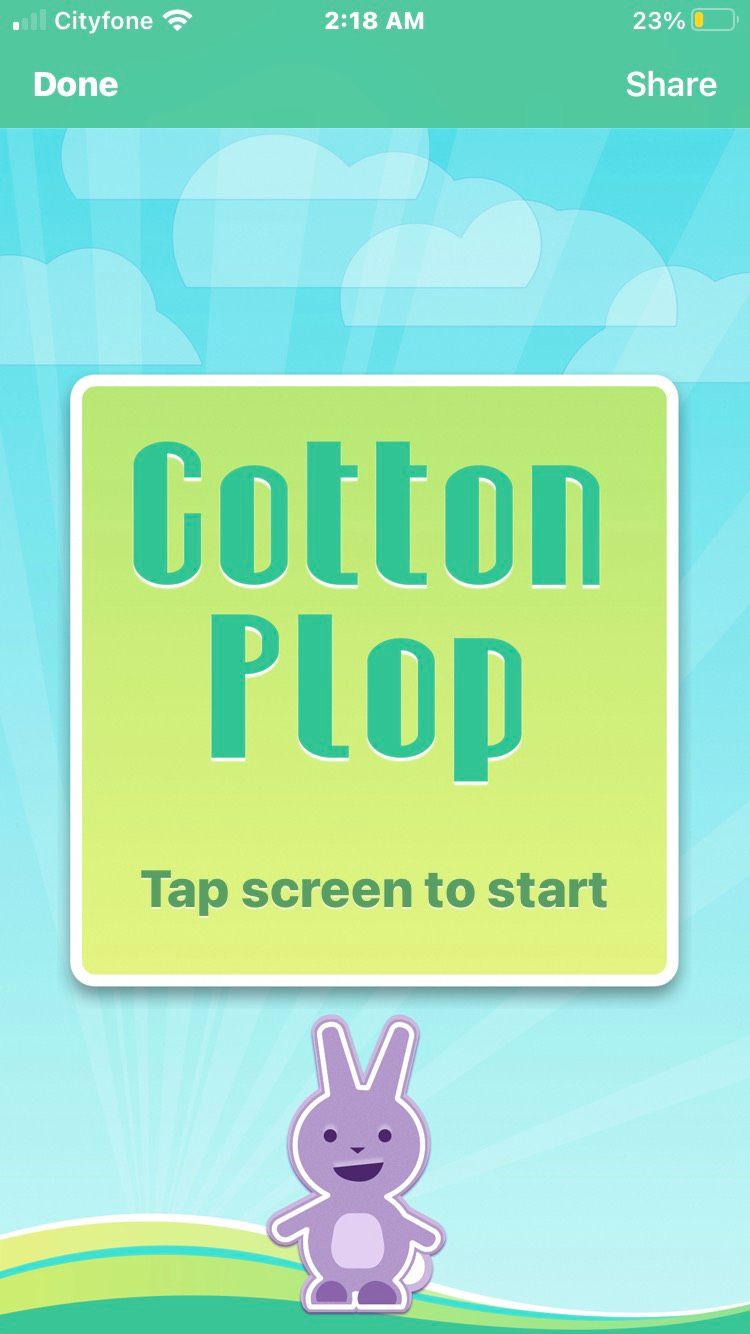 Period Plus Cotton Plop main game screenshot.