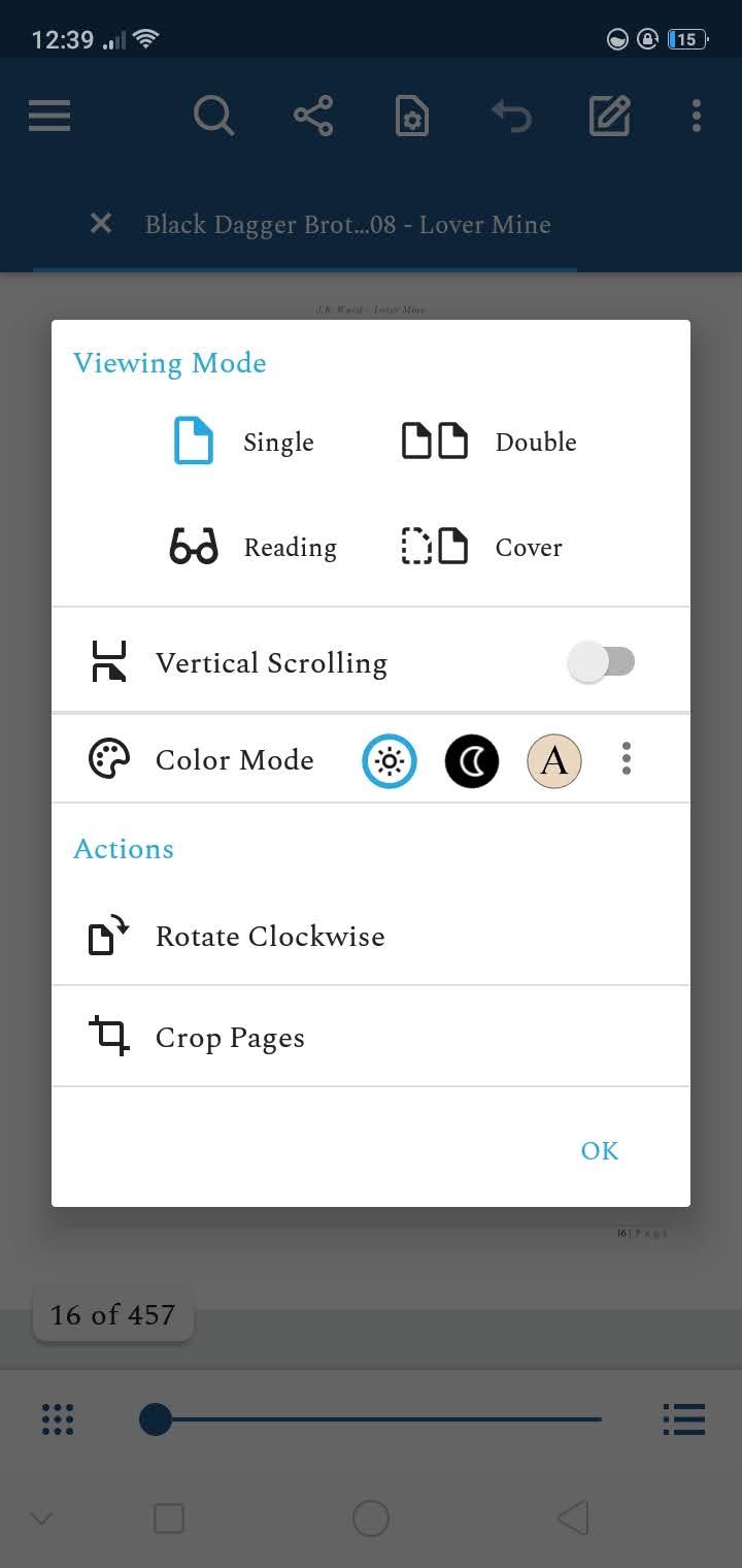 Xodo PDF Reader Mode