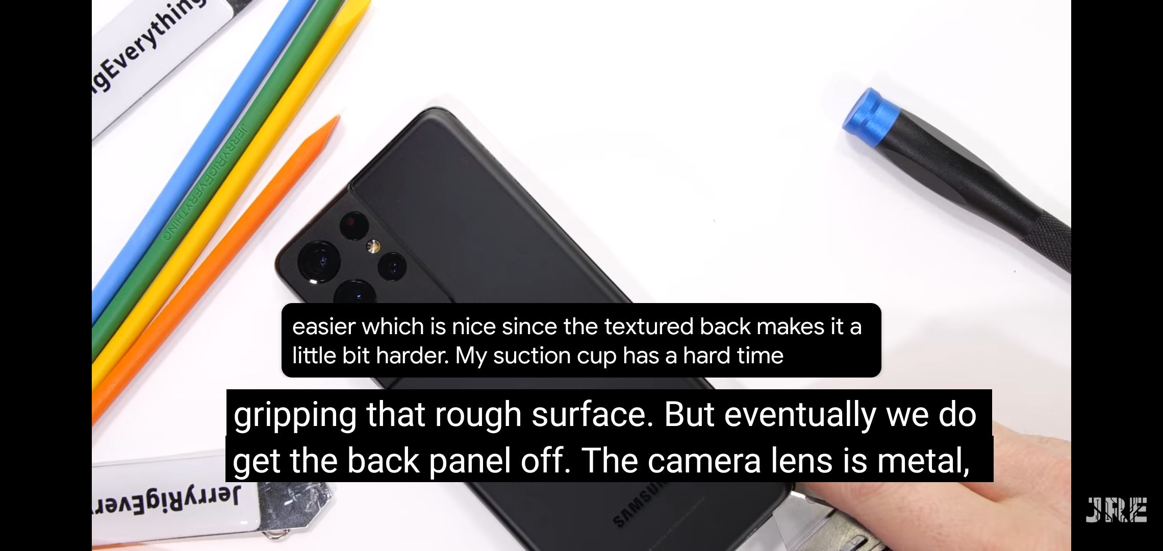 Live captions compared with YouTube's Auto Generated captions with the slow, even voice of Zack Nelson from JerryRigEverything