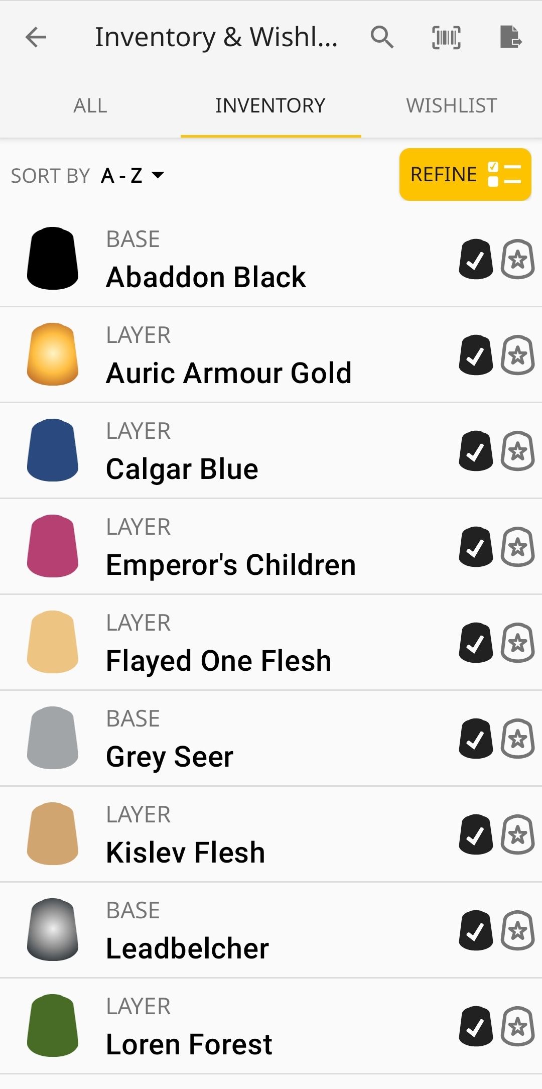 Citadel Colour Inventory