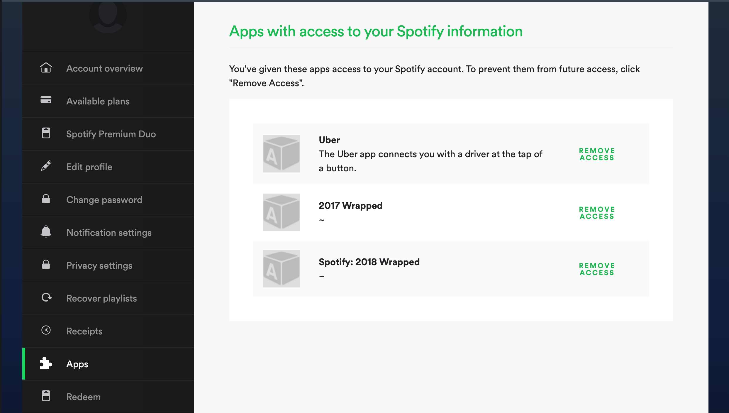 Spotify App Access