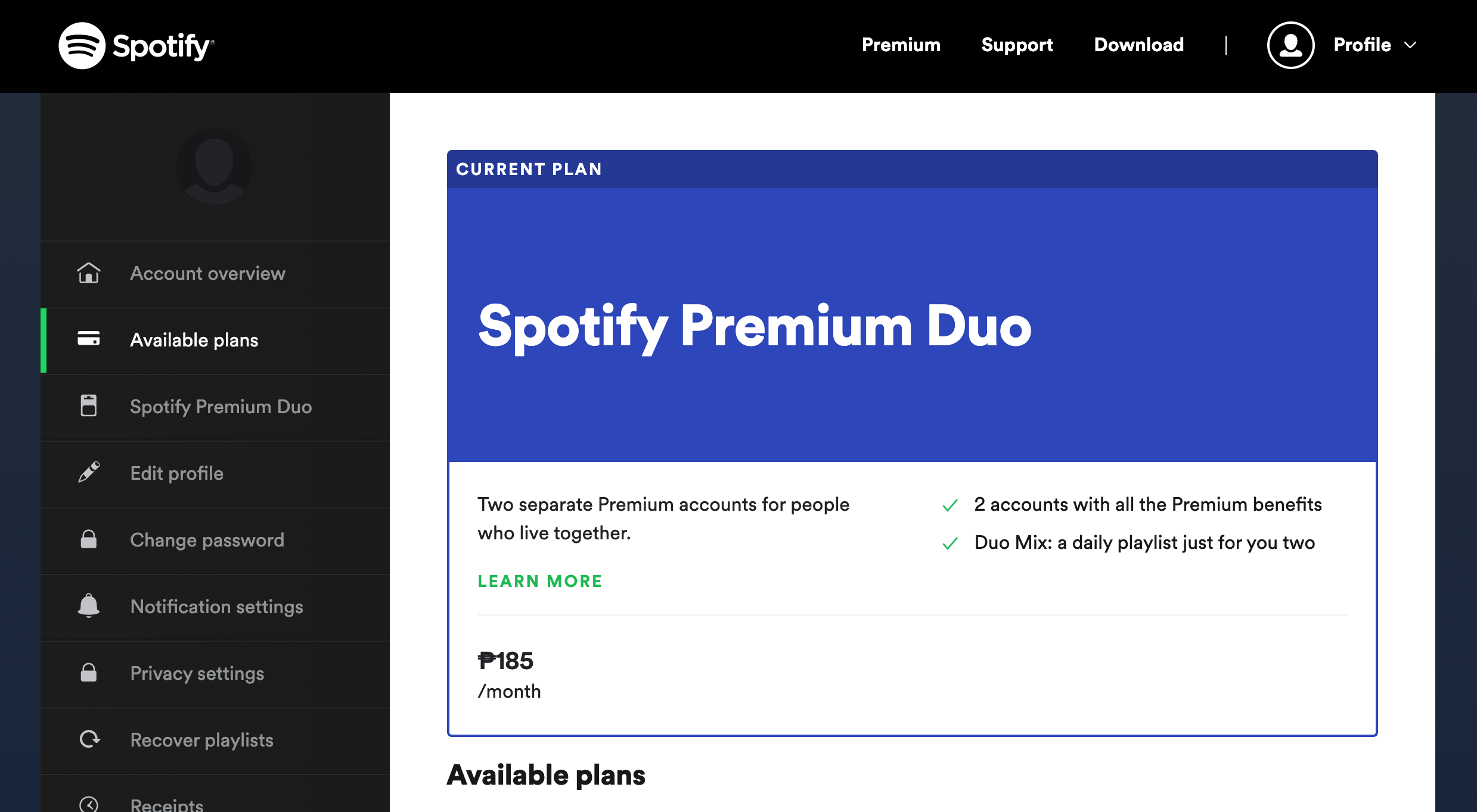 Spotify Subscription Type