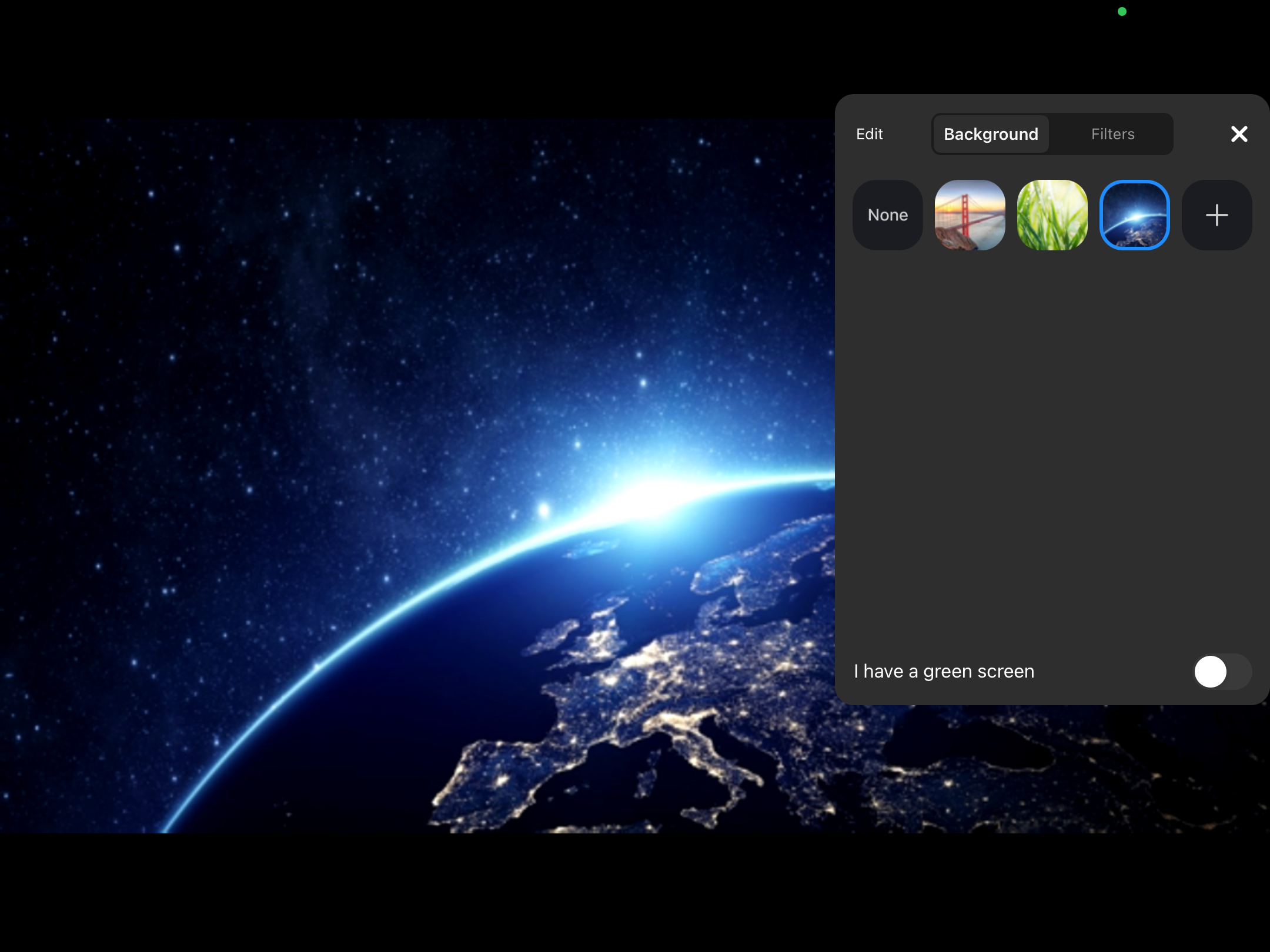 Zoom iOS Change Background