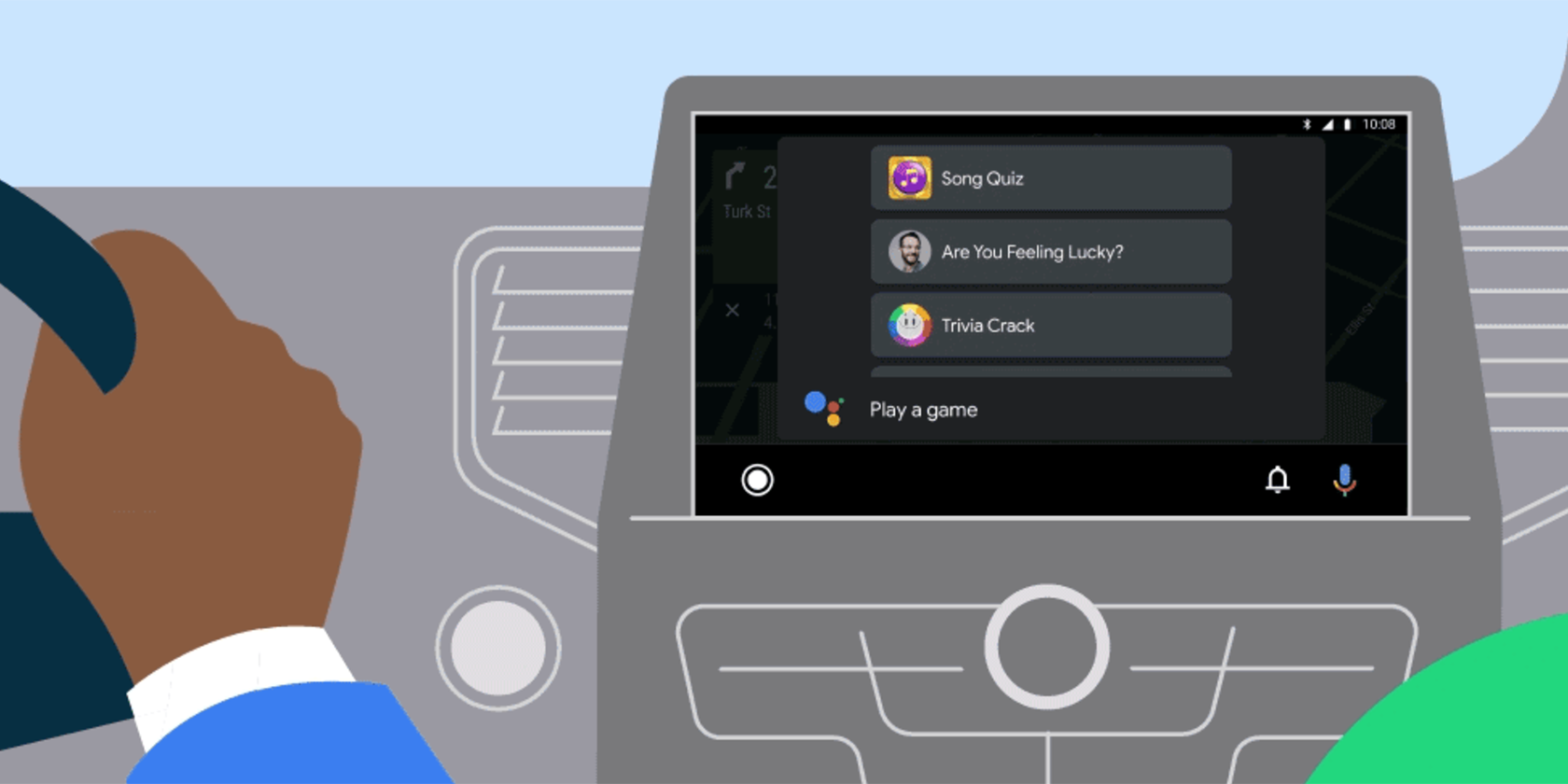 Voice-activated games in Android Auto