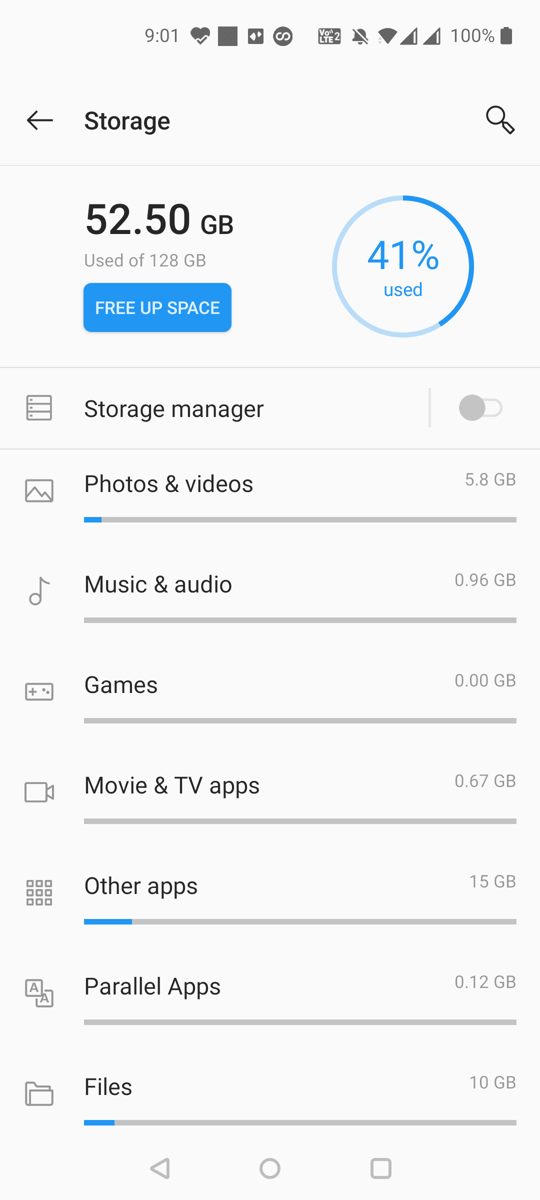 View Android storage
