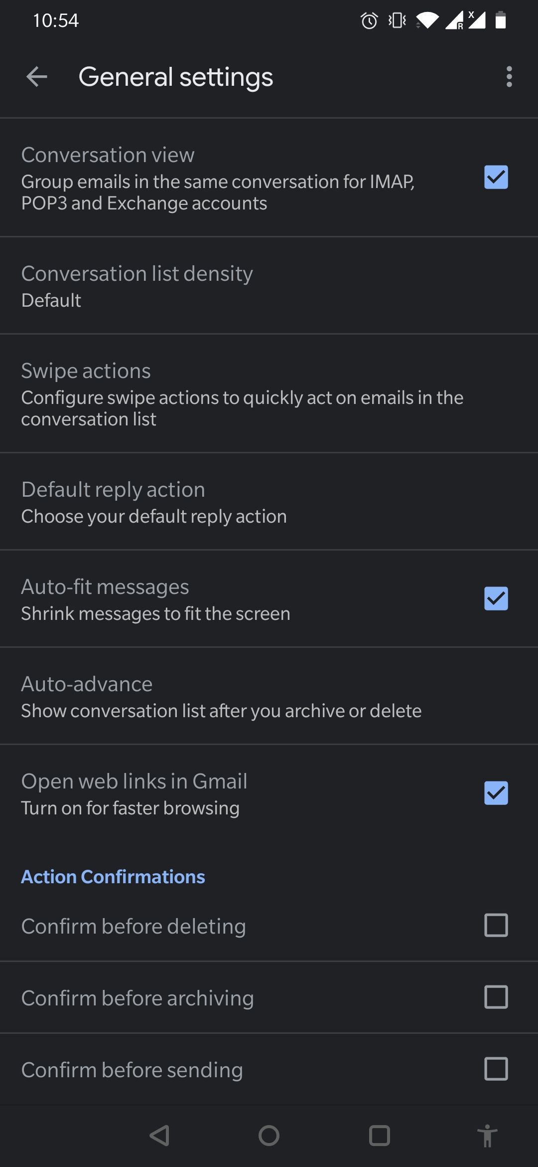 Auto-advance Android Gmail