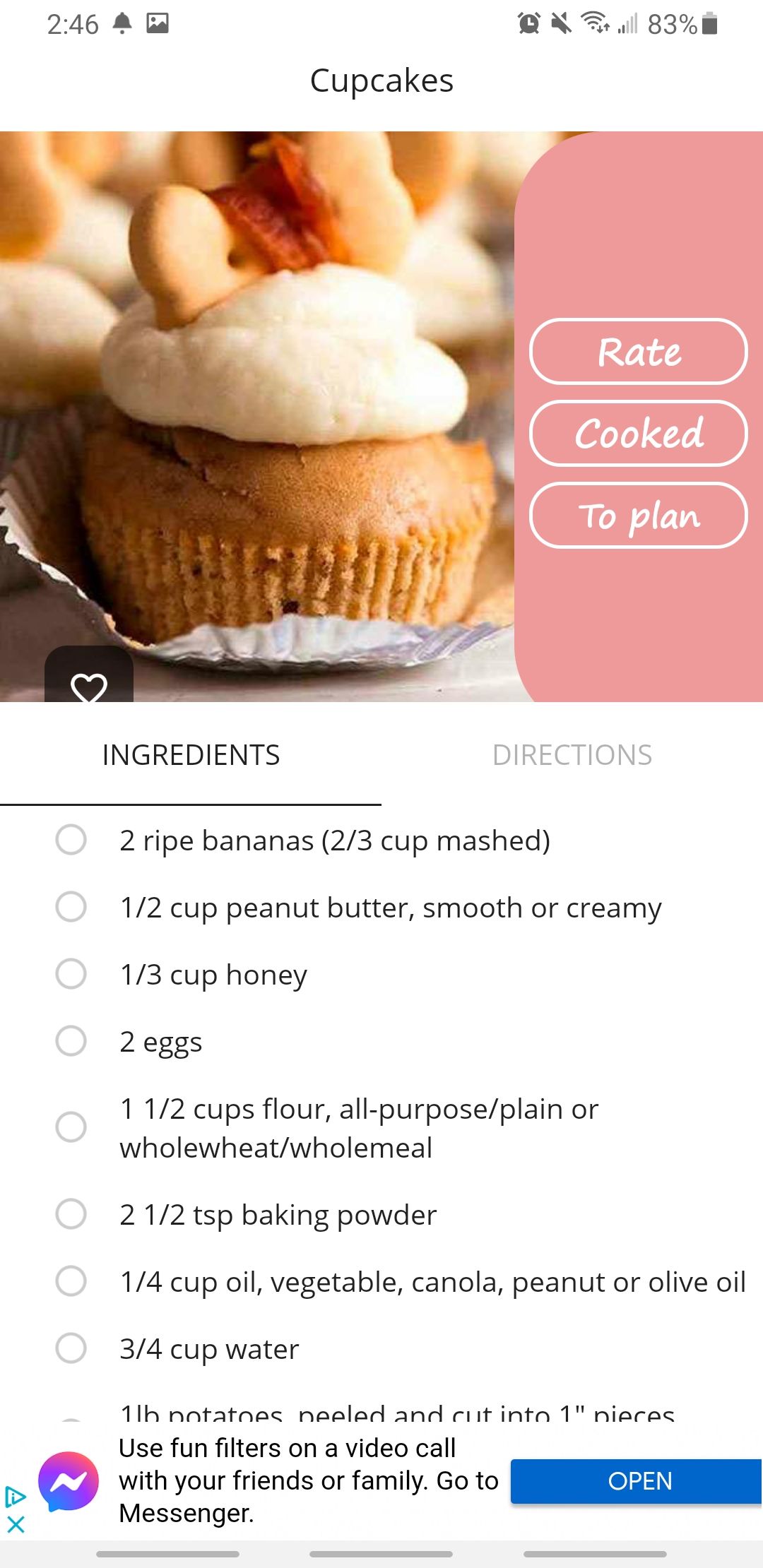 cake and baking recipes app ingredients for cupcakes