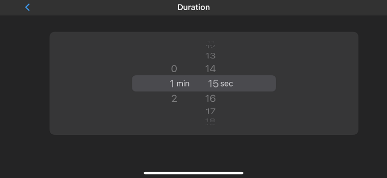 Duration selection for iPhone Memories