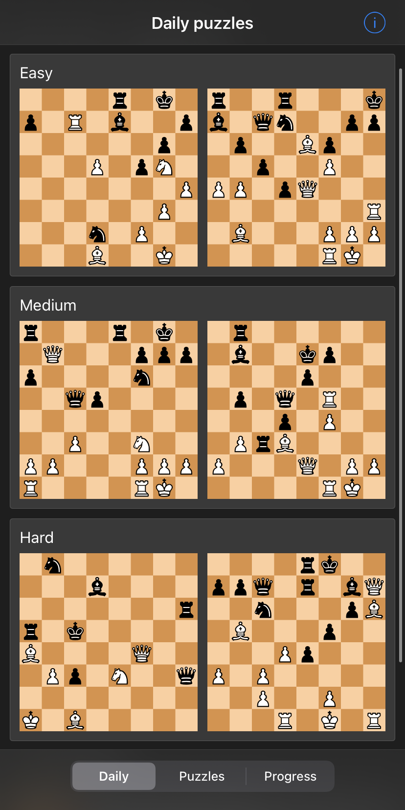 Chess Tactics Pro daily puzzles