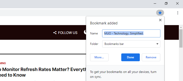 Chrome star bookmark icon