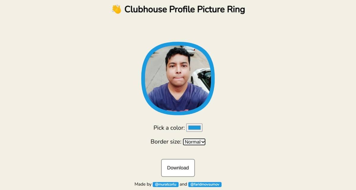 Add a colorful ring to your Clubhouse profile pic with Chpic