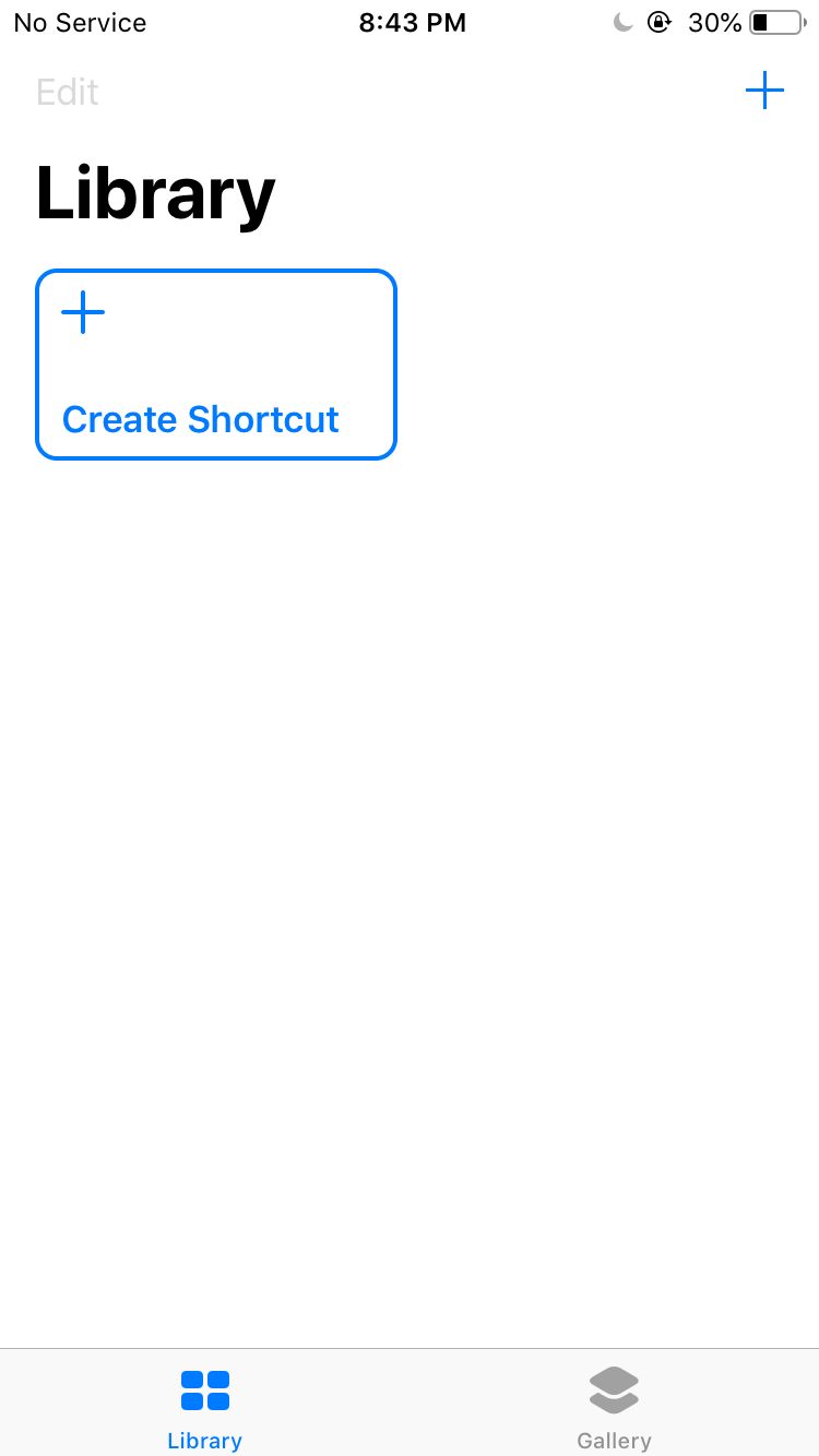 ایجاد دکمه میانبر در برنامه Shortcuts در آیفون.