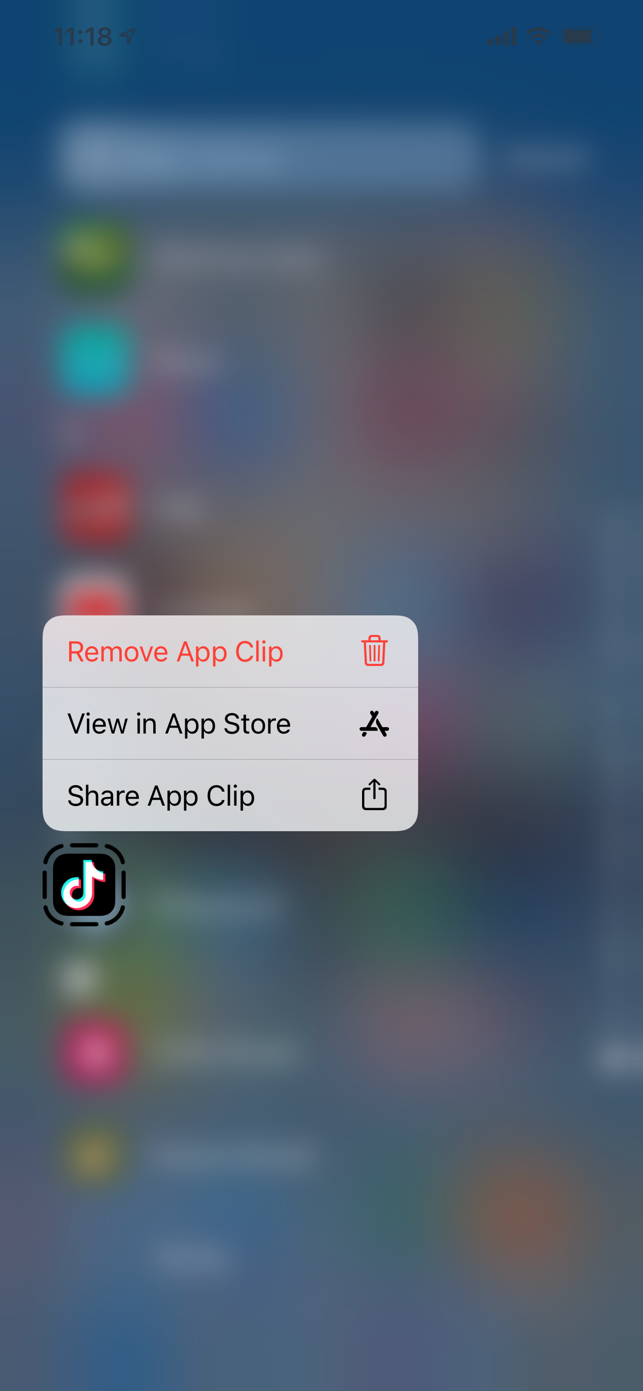 Delete an App Clip from the App Library