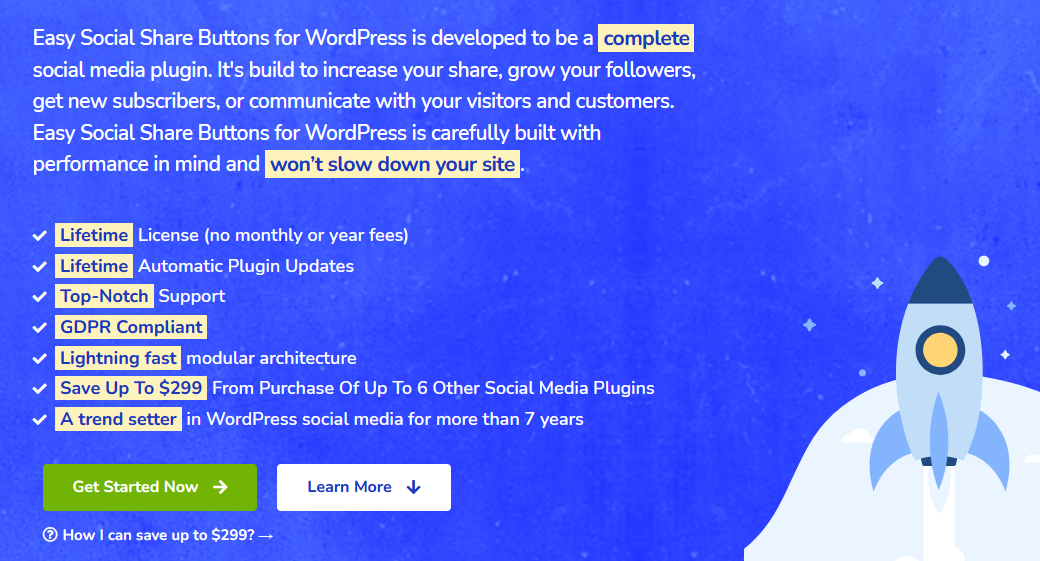 Easy Social Share Buttons WordPress Plugin Features